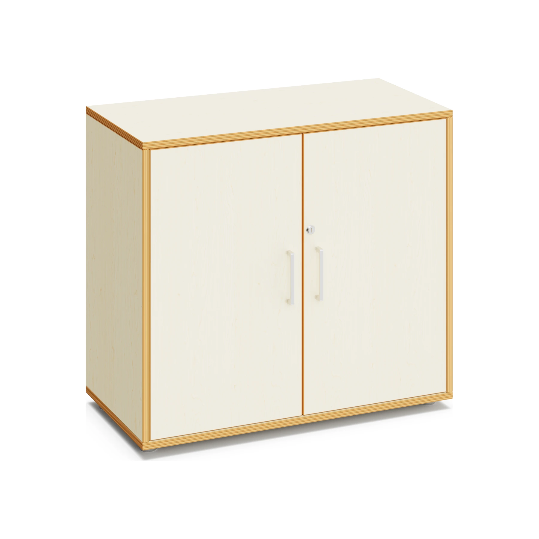 Abschließbarer Schulschrank ADA – 80 cm hoch mit Türen in Ahorn