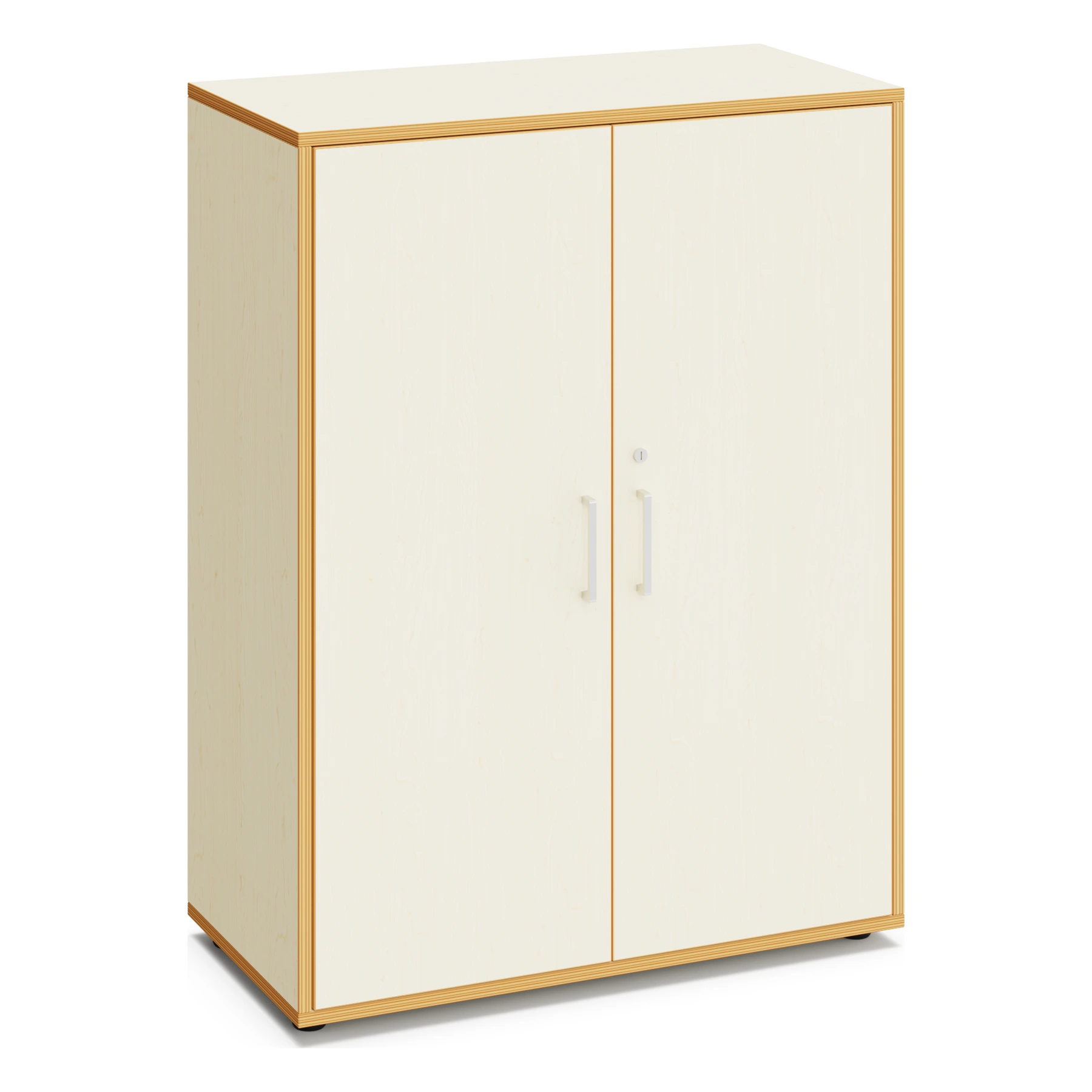 Abschließbarer Schulschrank EMMY – 120 cm hoch mit Türen in Ahorn