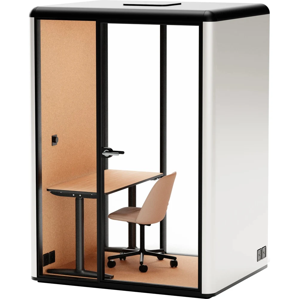 Akustikkabine ESSEN M WORKSTATION für 1 Person in Warmweiß