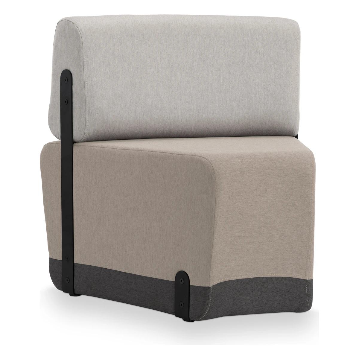 Gebogenes Sofa KALIN für Aufenthaltsräume – 80 cm in Wüstensand