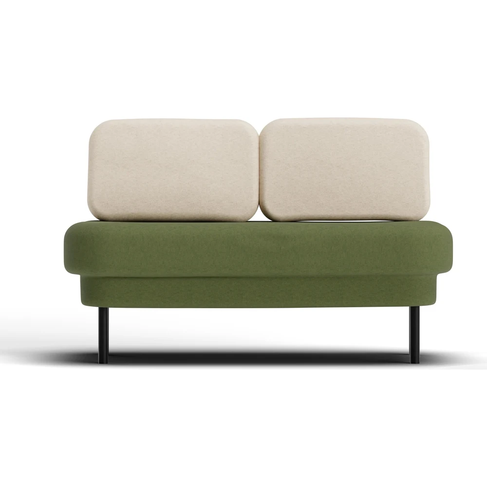 Zweisitzer-Sofa JANO in Beige/Grün