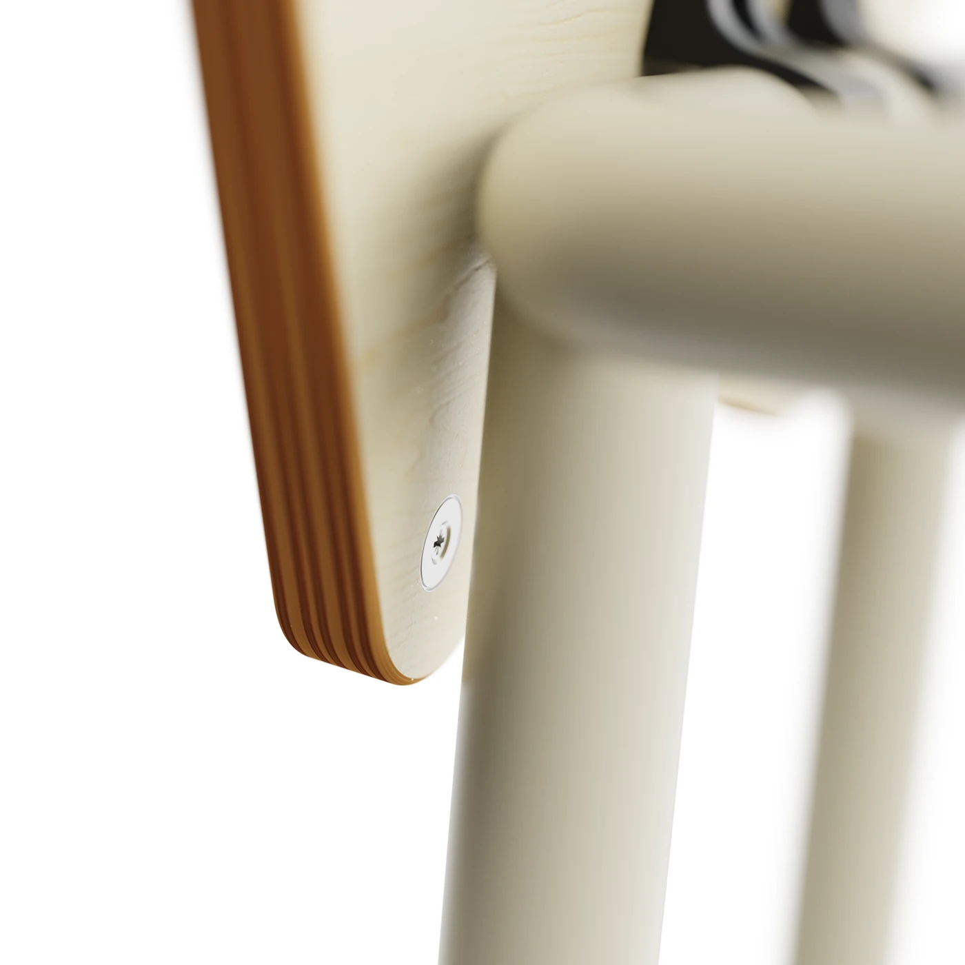 Detail des Klappmechanismus unter der Tischplatte