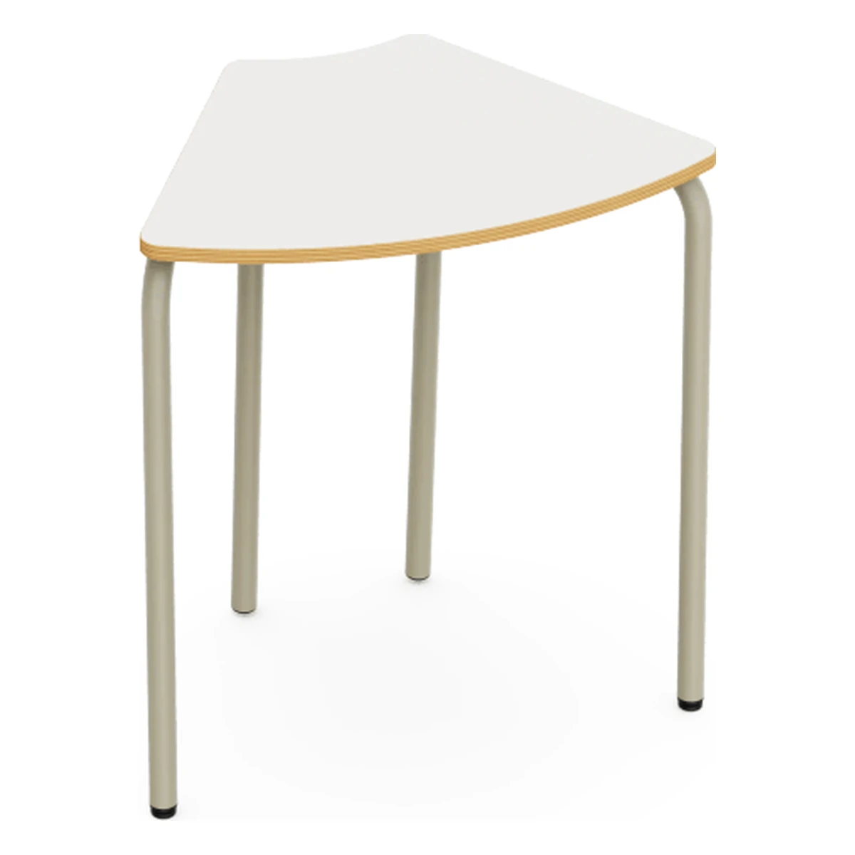 Schülertisch mit klappbarer Tischplatte – 72 × 50 cm im Dekor Weiß mit warmgrauem Gestell